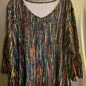 SHEIN Colorful Streaked Women's Blouse